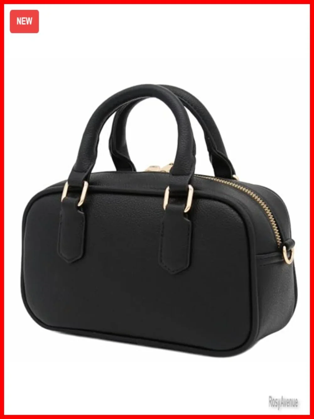 Mini PU Leather Satchel Purse Top Handle Crossbody Bag